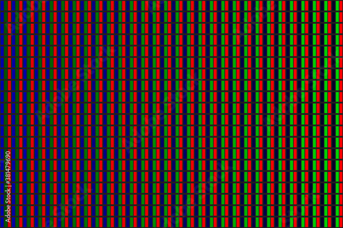 Obraz na płótnie led screen texture. lcd panel pattern. RGB Screen dots seamless pattern. Analog display television. Vector w salonie