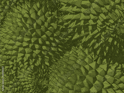 Green durian vintage drawing pattern BG