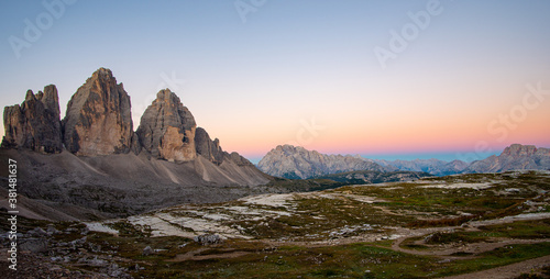 Sunrise in the Dolomites  beautiful colours and a chilled atmosphere early in the morning in South Tyrol  Italy