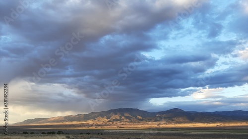 Rural Nevada USA Landscape at Sunset Sunrise