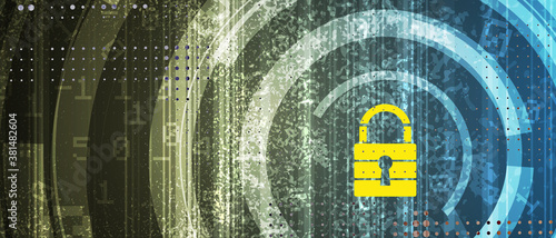 Cybersecurity and information or network protection. Future technology web services for business and internet project