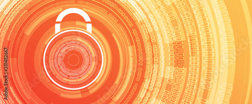 Cyber security and information or network protection. Future technology web services for business and internet project