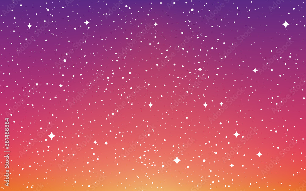 Obraz premium Space background. Colorful galaxy with shining stars. Abstract bright nebula. Starry futuristic backdrop. Magic stardust for brochure or poster. Vector Illustration