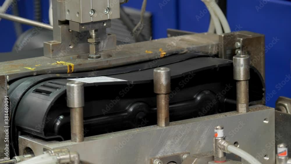The process of bonding plastic parts. The process of bonding plastic parts.