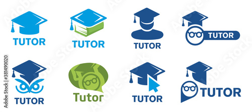 Vector logo of a tutor and educational courses