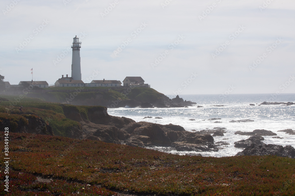 Lighthouse on a rocky shore
