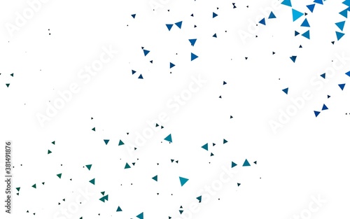 Light BLUE vector template with crystals, triangles. Decorative design in abstract style with triangles. Pattern for busines ad, booklets, leaflets