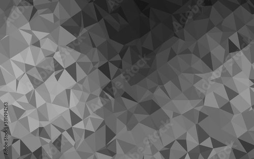 Dark Silver, Gray vector polygon abstract layout. Glitter abstract illustration with an elegant design. Textured pattern for background.