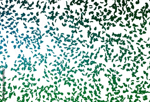 Light Blue, Green vector pattern with chaotic shapes.