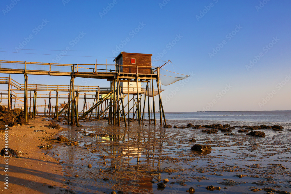 fisherman's huts French Atlantic coast fisherman's huts French Atlantic coast