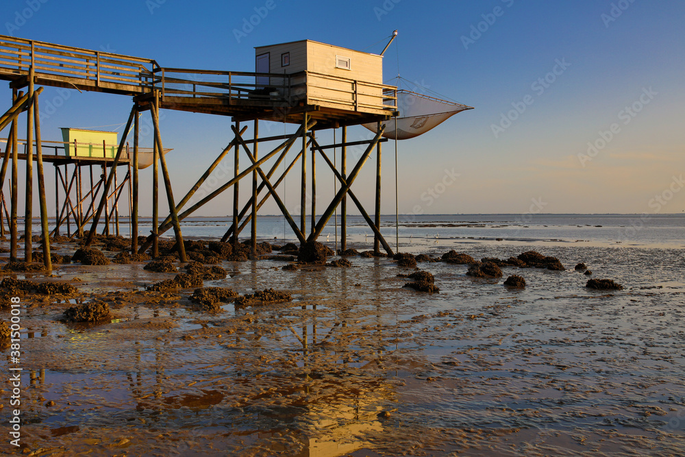 fisherman's huts French Atlantic coast fisherman's huts French Atlantic coast