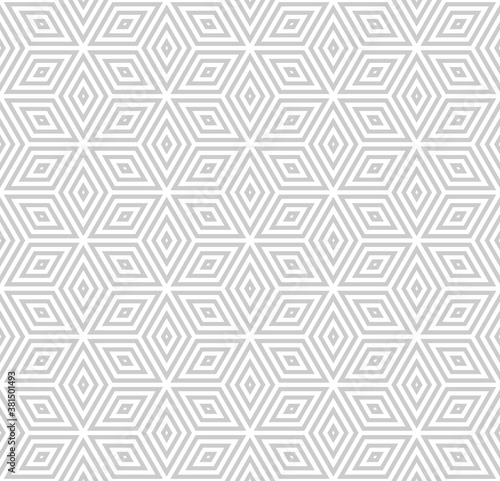 Seamless geometric hexagons and diamonds pattern.