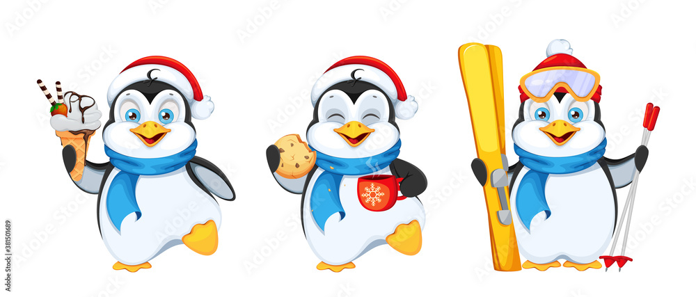 Funny penguin cartoon character Funny penguin cartoon character