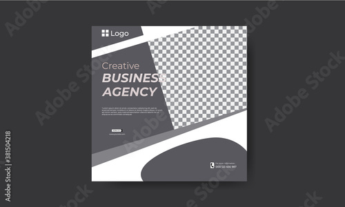 Creative Business Agency Trendy Instagram banner template design