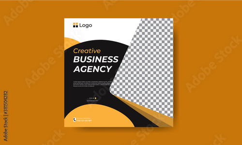 Creative Business Agency Trendy Instagram banner template design