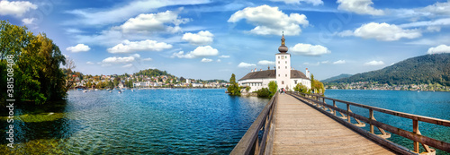 Panorama of Schloss Orth. Schloss Ort (or Schloss Orth) is an Austrian castle situated in the Traunsee lake, in Gmunden photo