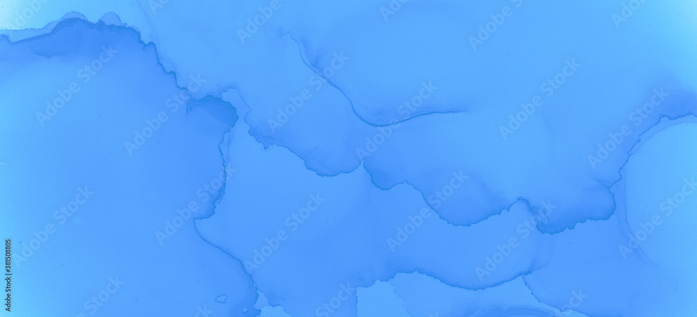 Pastel Flow Design. Blue Contemporary Color 