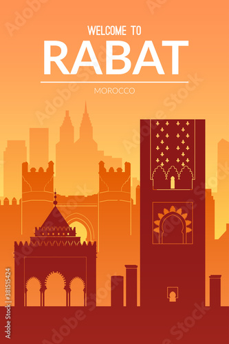 Rabat, Morocco famous city scape view.