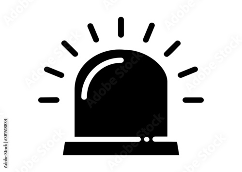 Siren Icon in trendy flat style isolated on white background. Alarm symbol for your web site design, logo, app, UI. Vector illustration, EPS10.
