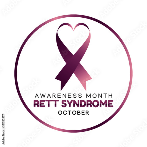 Vector graphic of rett syndrome awareness month good for  rett syndrome awareness month celebration. flat design. flyer design.flat illustration. photo