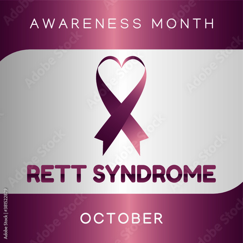 Vector graphic of rett syndrome awareness month good for  rett syndrome awareness month celebration. flat design. flyer design.flat illustration. photo