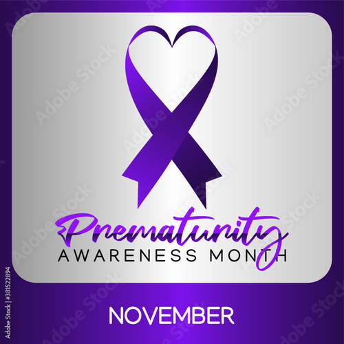 vector graphic of prematurity awareness month good for prematurity awareness month celebration. flat design. flyer design.flat illustration.