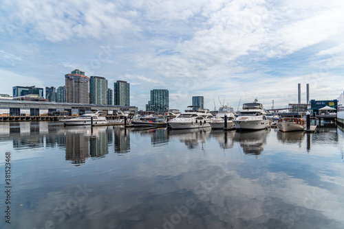 Docklands is a modern harbour development dominated by high-rises and popular for its shopping and waterside dining. photo