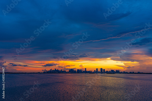 sunset over the sea