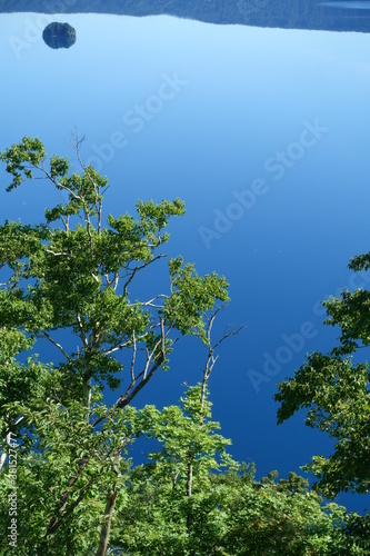 Blue lake in the mountains