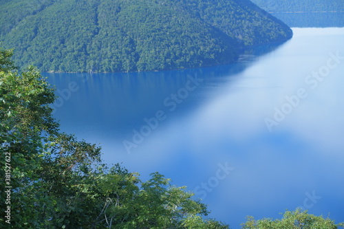 Blue lake in the mountains