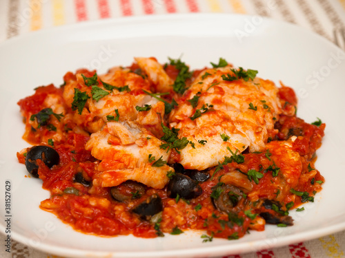 Baccalà alla napoletana - neapolitan cod with tomato sauce