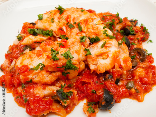 Baccalà alla napoletana - neapolitan cod with tomato sauce