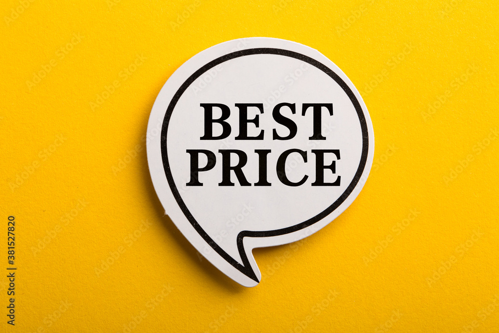 Best Price Speech Bubble Isolated On Yellow Background Best Price Speech Bubble Isolated On Yellow Background