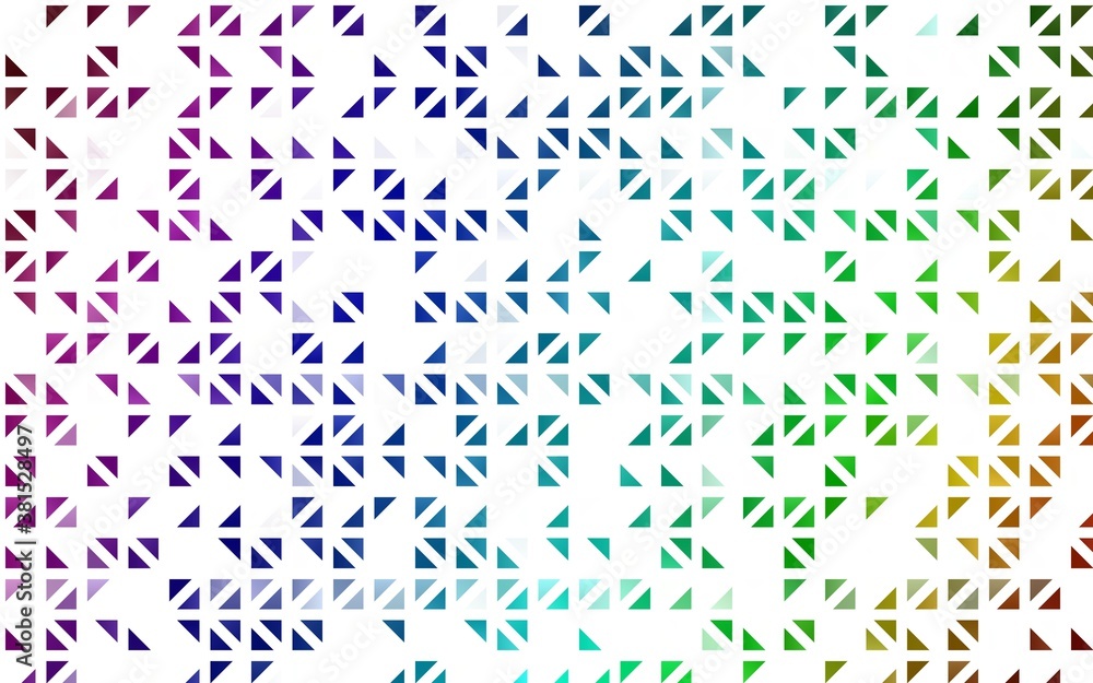 Light Multicolor, Rainbow vector cover in polygonal style. Glitter abstract illustration with triangular shapes. Pattern can be used for websites.