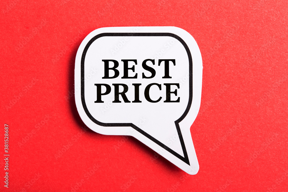 Best Price Speech Bubble Isolated On Red Background Best Price Speech Bubble Isolated On Red Background