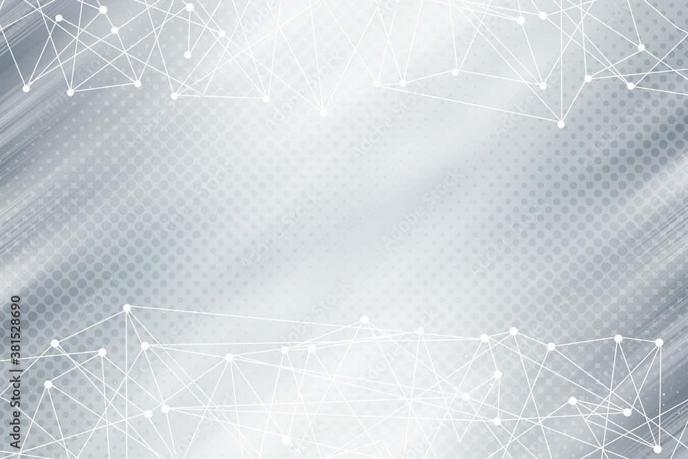 Technical futuristic design wallpaper. Gray halftone pattern with white ...