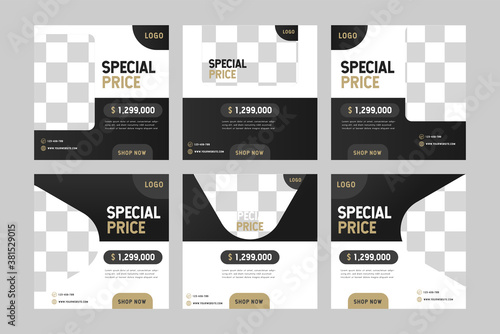 bundle set Special price social media post template collection premium design modern