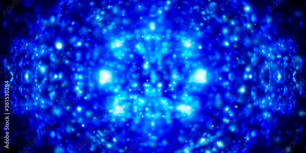 white bokeh blur background / Circle light on blue background / abstract light background white bokeh blur background / Circle light on blue background / abstract light background
