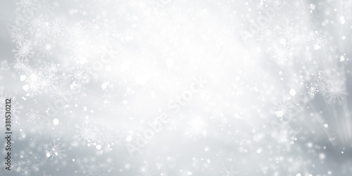 white and gray snow blur abstract background © ooddysmile