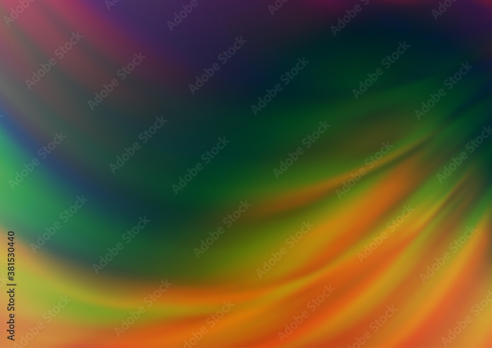 Obraz premium Dark Multicolor, Rainbow vector blurred bright template. An elegant bright illustration with gradient. The elegant pattern for brand book.