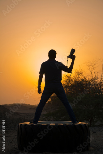 silhouette photographer