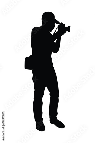 Photographer silhouette vector