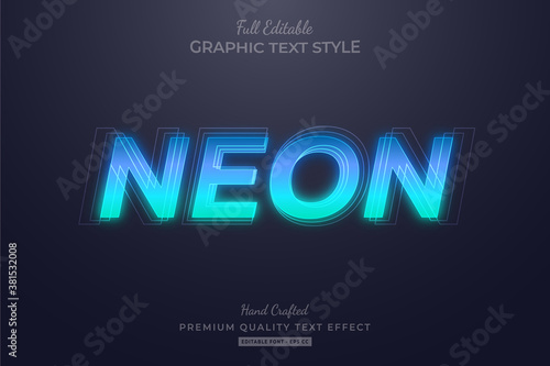 Gradient Neon Editable Text Style Effect Premium