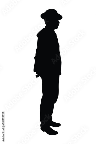 Spy man silhouette vector