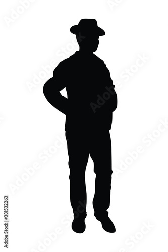 Spy man silhouette vector
