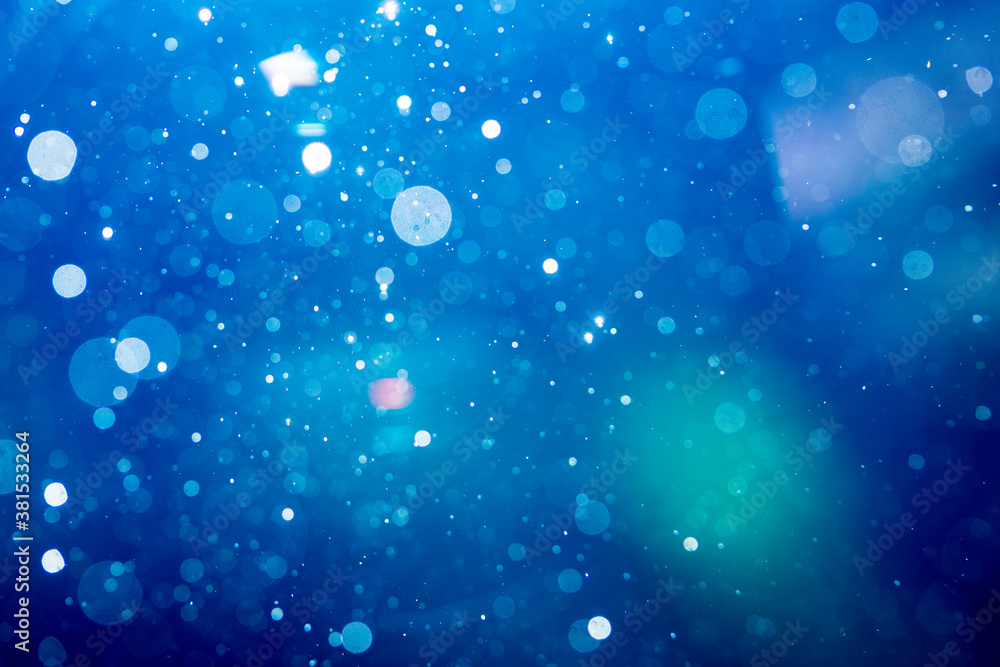 Fantasy Abstract blur blue bokeh of lights colorful sparkle Fantasy Abstract blur blue bokeh of lights colorful sparkle