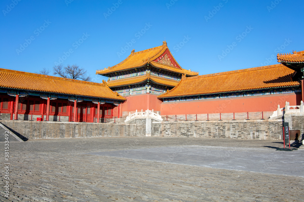 Palace building in the Forbidden City in Beijing, China