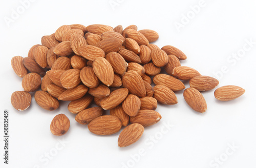 almond on white background