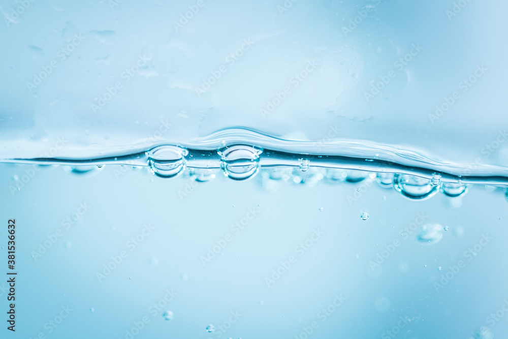 Bubbles in clean blue water ready to drink use for nature background Bubbles in clean blue water ready to drink use for nature background