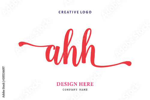 pharmacy logo AHH letter is simple, easy to understand and authoritative